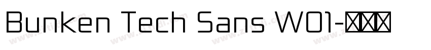 Bunken Tech Sans W01字体转换